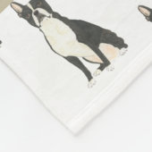Personalisiert Boston Terrier Fleecedecke (Ecke)
