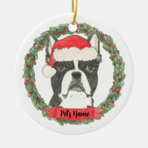 Personalisiert Boston Terrier Keramik Ornament