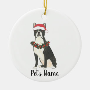 Personalisiert Boston Terrier Keramik Ornament