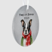 Personalisiert Boston Terrier Ornament (Vorderseite)