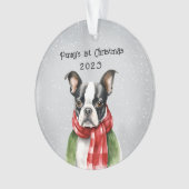 Personalisiert Boston Terrier Ornament (Vorderseite)