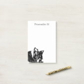 Personalisiert Boston Terrier Post-it Klebezettel (Auf Schreibtisch)
