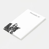 Personalisiert Boston Terrier Post-it Klebezettel (angewinkelt)