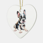 Personalisiert Boston Terrier Puppy Keramik Ornament (Links)