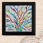 Personalisiert botanisch erinnerungskiste<br><div class="desc">Diese hübsche Geschenkboxen ist mit einem bunten botanischen Mosaik dekoriert. Einfach anpassbar. Macht ein einzigartiges Geschenk. Original Mosaik © Michele Davies.</div>
