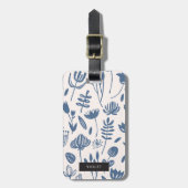 Personalisiert | Botanische Folklore Gepäckanhänger (Vorderseite vertikal)