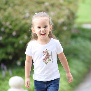 Personalisiert Botanische Honigbiene Floral Kleinkind T-shirt