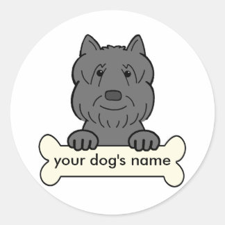 Personalisiert Bouvier des Flandres Runder Aufkleber