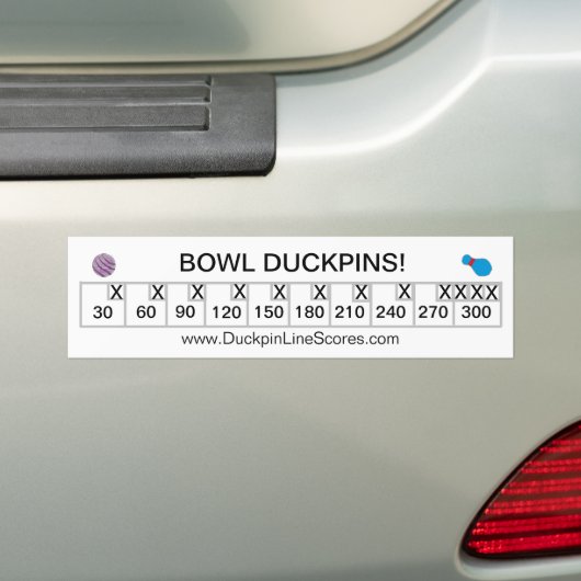 Personalisiert Bowl Duckpin Autoaufkleber (Auf Auto)