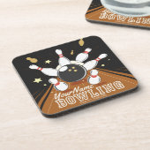 Personalisiert Bowler Strike Bowling Lanes Ball Bu Getränkeuntersetzer (Linke Seite)