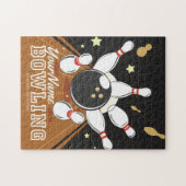 Personalisiert Bowler Strike Bowling Lanes Ball Bu Puzzle (Horizontal)