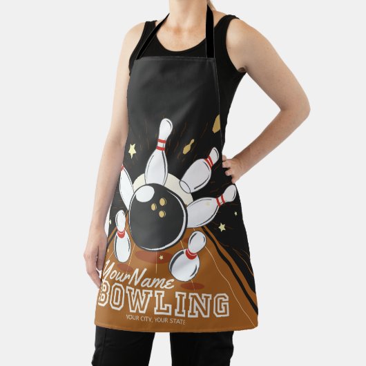 Personalisiert Bowler Strike Bowling Lanes Ball Bu Schürze (InSitu)