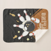 Personalisiert Bowler Strike Bowling Lanes Ball Bu Sherpadecke (Vorderseite (Horizontal))