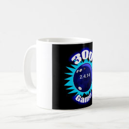 Personalisiert Bowling 300 Game, Blue Ball Graphic Kaffeetasse