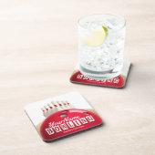 Personalisiert Bowling Ball Lanes Buttone Retro Le Getränkeuntersetzer (Rechte Seite)