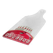 Personalisiert Bowling Ball Lanes Buttone Retro Le Schneidebrett (Ecke)