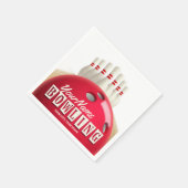 Personalisiert Bowling Ball Lanes Buttone Retro Le Serviette (Ecke)