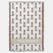 Personalisiert Boxer (Fawn Masked) Decke (Vorderseite Vertikal)