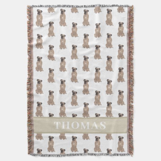 Personalisiert Boxer (Fawn Masked) Decke (Vorderseite Vertikal)