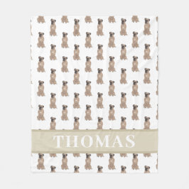 Personalisiert Boxer (Fawn Masked) Fleecedecke