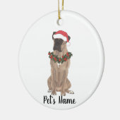 Personalisiert Boxer (Fawn Masked) Keramik Ornament (Links)