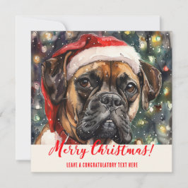 Personalisiert Boxer Hunde Urlaub Feiertagskarte