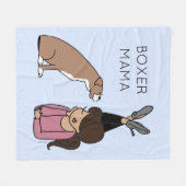 Personalisiert Boxer Mama Fleece Blanket (Vorderseite (Horizontal))