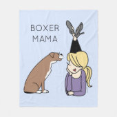 Personalisiert Boxer Mama  Fleecedecke (Vorderseite)