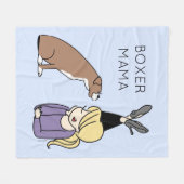 Personalisiert Boxer Mama  Fleecedecke (Vorderseite (Horizontal))