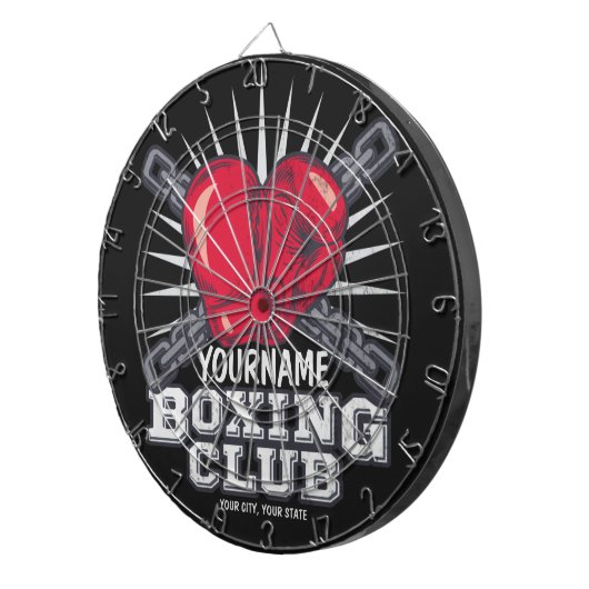 Personalisiert Boxgloves Fighter Champion Boxer Dartscheibe (Vorderseite rechts)