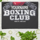 Personalisiert Boxgloves Fighter Champion Boxer Geschirrtuch (Gefaltet)