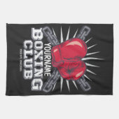Personalisiert Boxgloves Fighter Champion Boxer Geschirrtuch (Horizontal)