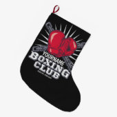 Personalisiert Boxgloves Fighter Champion Boxer Großer Weihnachtsstrumpf (Vorderansicht (hängend))