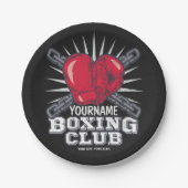 Personalisiert Boxgloves Fighter Champion Boxer Pappteller (Vorderseite)