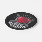 Personalisiert Boxgloves Fighter Champion Boxer Pappteller (Schrägansicht)