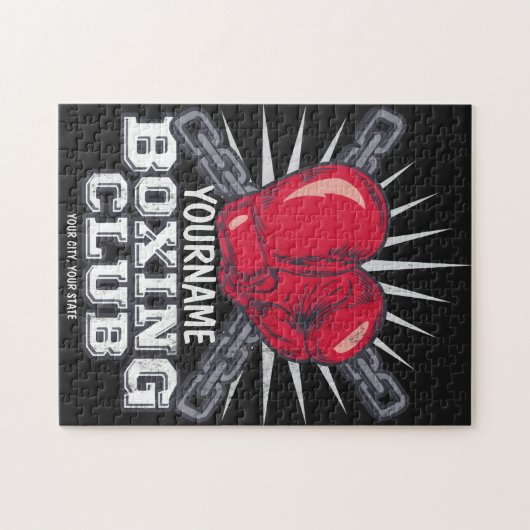 Personalisiert Boxgloves Fighter Champion Boxer Puzzle (Horizontal)