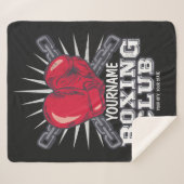 Personalisiert Boxgloves Fighter Champion Boxer Sherpadecke (Vorderseite (Horizontal))