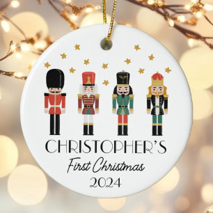 Personalisiert Boy Baby First Christmas Nutcracker Keramik Ornament