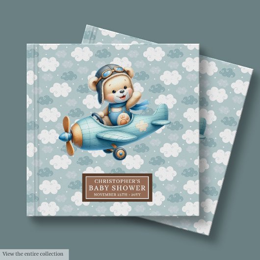 Personalisiert Boy Baby Shower Guest Book Teddy Be Gästebuch