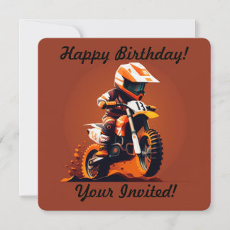 Personalisiert Boy Motocross Einladung