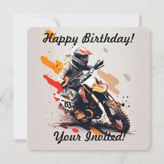 Personalisiert Boy Motocross Einladung