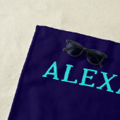 Personalisiert Boy Name Dinosaur Blue Strandtuch (Beispiel)