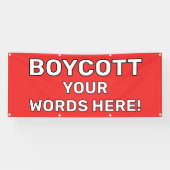 Personalisiert Boycott Banner (Horizontal)