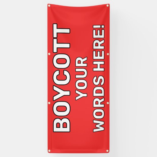 Personalisiert Boycott Banner (Vertikal)