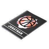 Personalisiert Boys Basketball Ball Graffiti Moder Notizblock (Linke Seite)