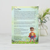 Personalisiert Boys Brave Printable Superhero Lett Einladung (Stehend Vorderseite)