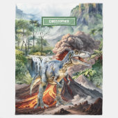 Personalisiert Boys Dinosaur Geburtstag Blanket Cu Fleecedecke (Vorderseite)