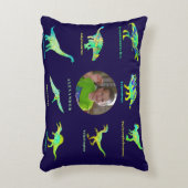 Personalisiert Boys Foto Dinosaurier Dekokissen (Vorderseite(Vertikal))