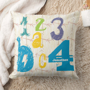 Personalisiert Boy's Room Crossed Arrow ABC 1234 Kissen