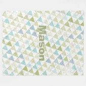Personalisiert Boy's Room Modernes Teepee Muster Fleecedecke (Vorderseite (Horizontal))